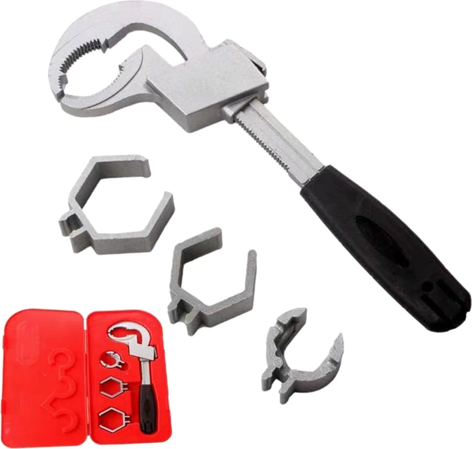 Evrensel Ayarlanabilir Çift Uçlu Anahtar, Su Borusu Tamiri ve Ev Aksesuarları Için Çok Fonksiyonlu Banyo Anahtarı (Yurt Dışından)