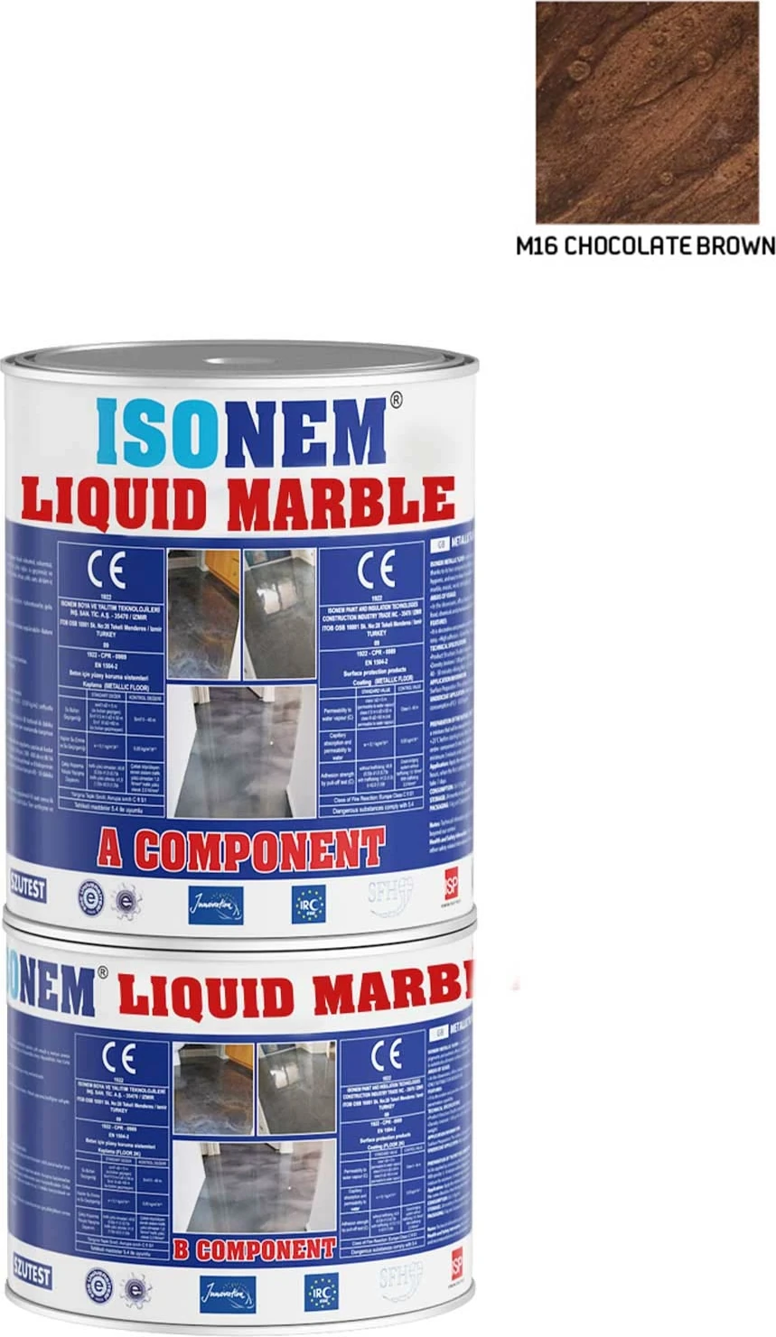 Isonem Liquid Marble Sıvı Mermer 500 gr M16 Chocolate Brown