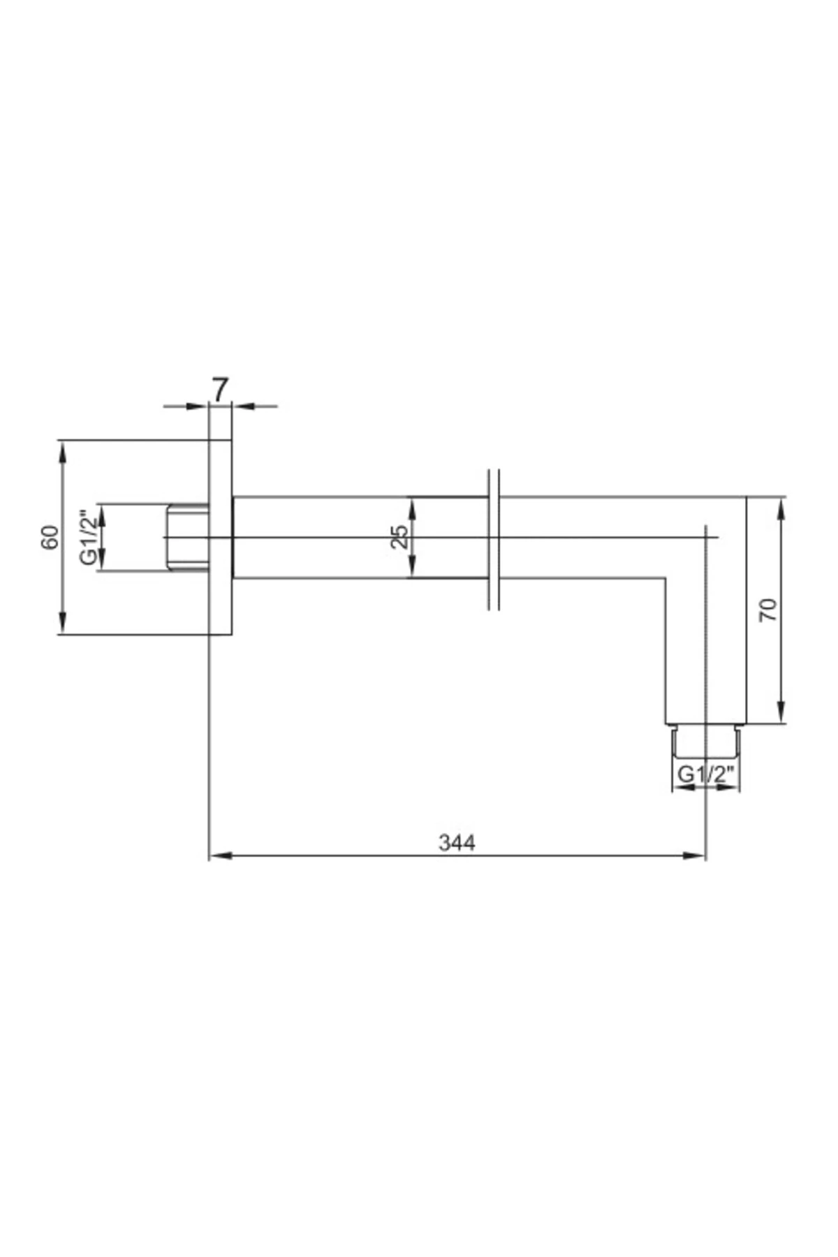 Tiera Kare Ankastre Gömme Duş Bataryası Seti Tüm Parçalar Dahil