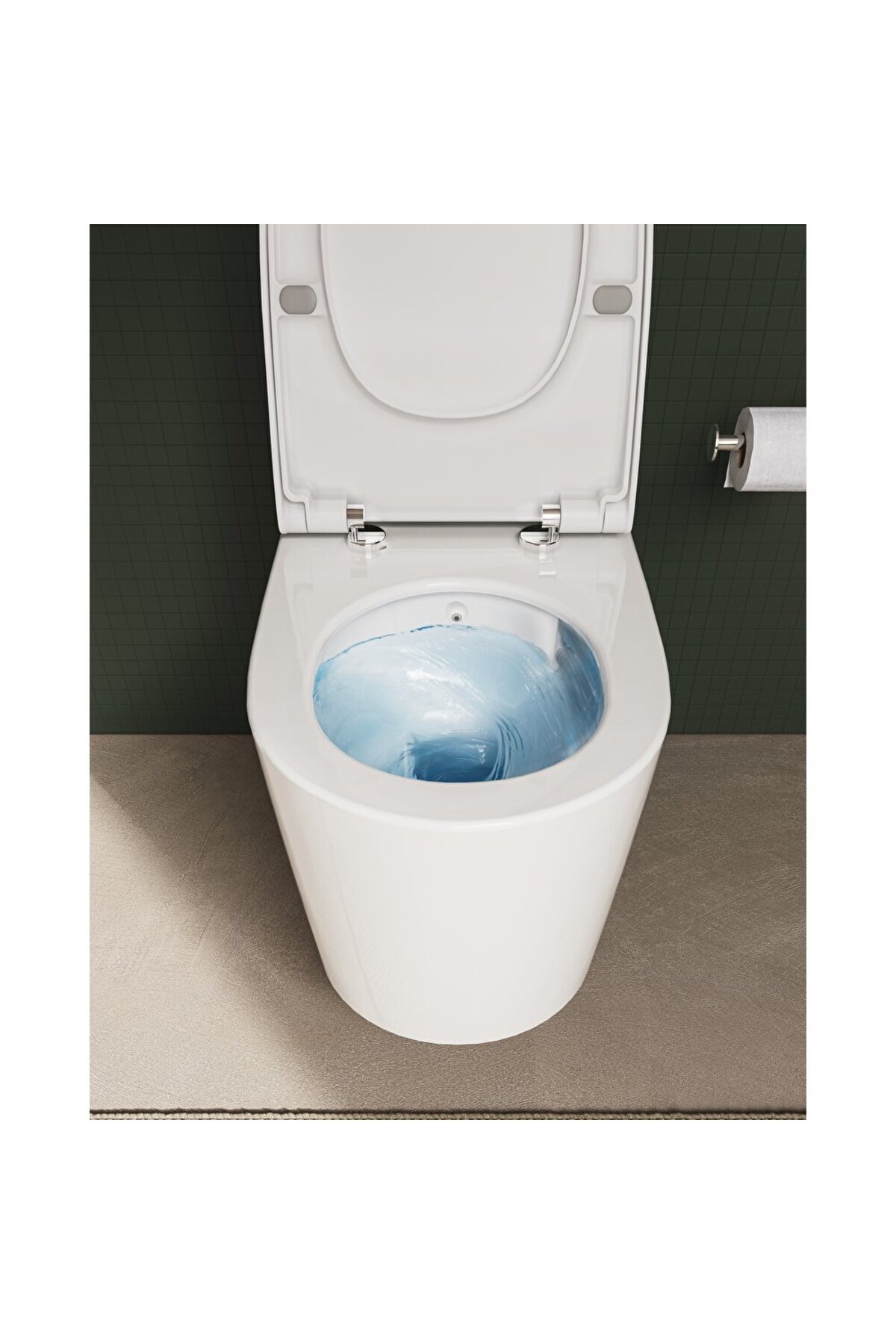 Nest Quantumflush Asma Klozet Ve Etekli Soft Klozet Kapağı Seti, Beyaz