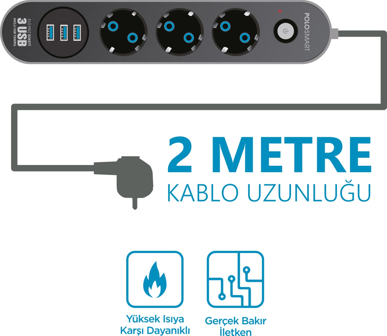 Mp07 Termal Akım Korumalı Uzatma Kablosu