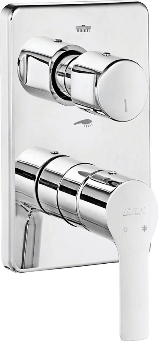 Eca Luna Ankastre Duş Banyo Bataryası Sıva Üstü 2 Yollu 102167206-KDE