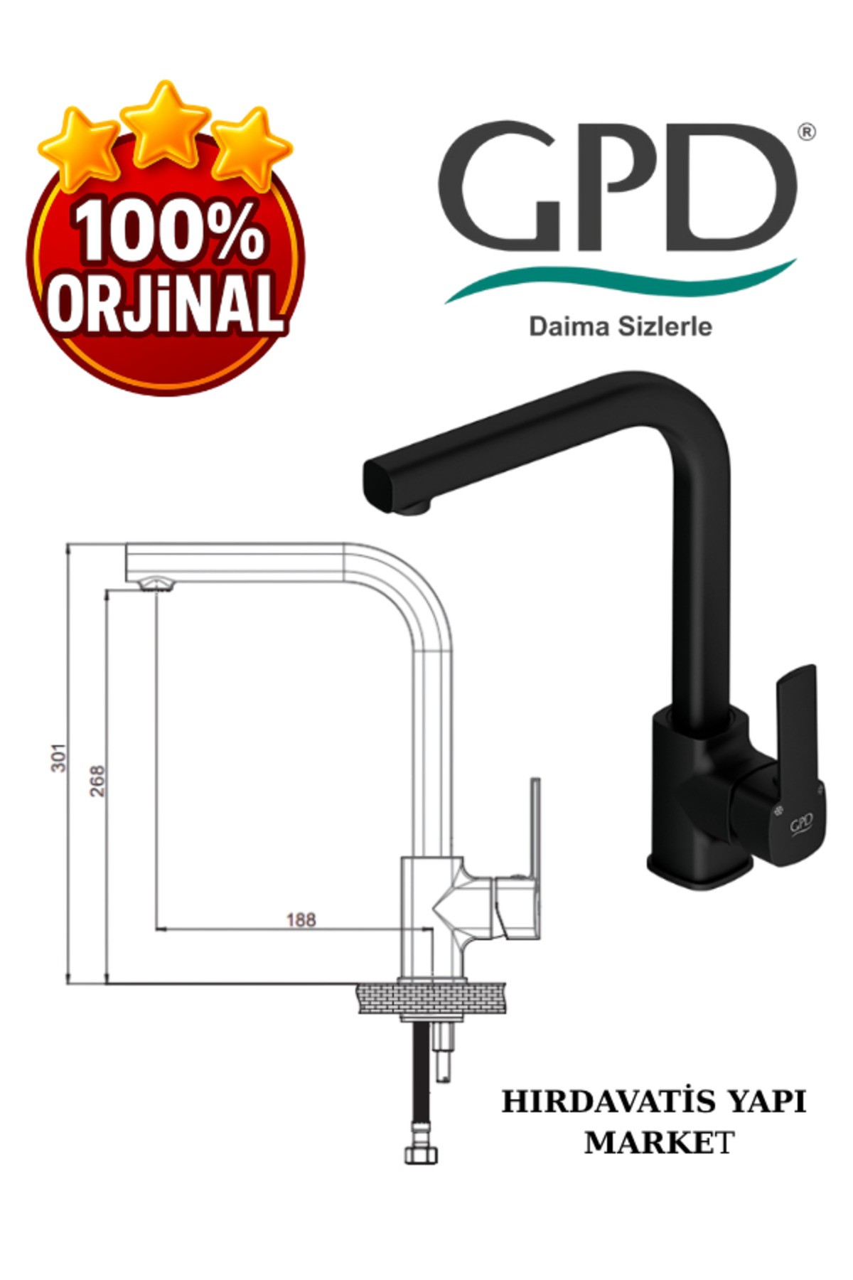 Pedra MTE160-S Tek Gövde Eviye Bataryası