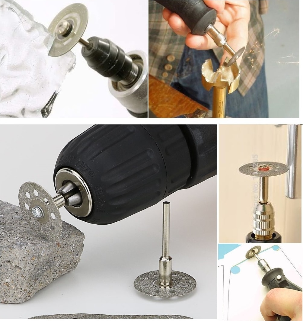 BOSCH Sinka 10'lu Dremel Proxxon 6+4 Uçlar Ahşap Metal Cam Kesme Ahşap Oyma Disk Freze Seti