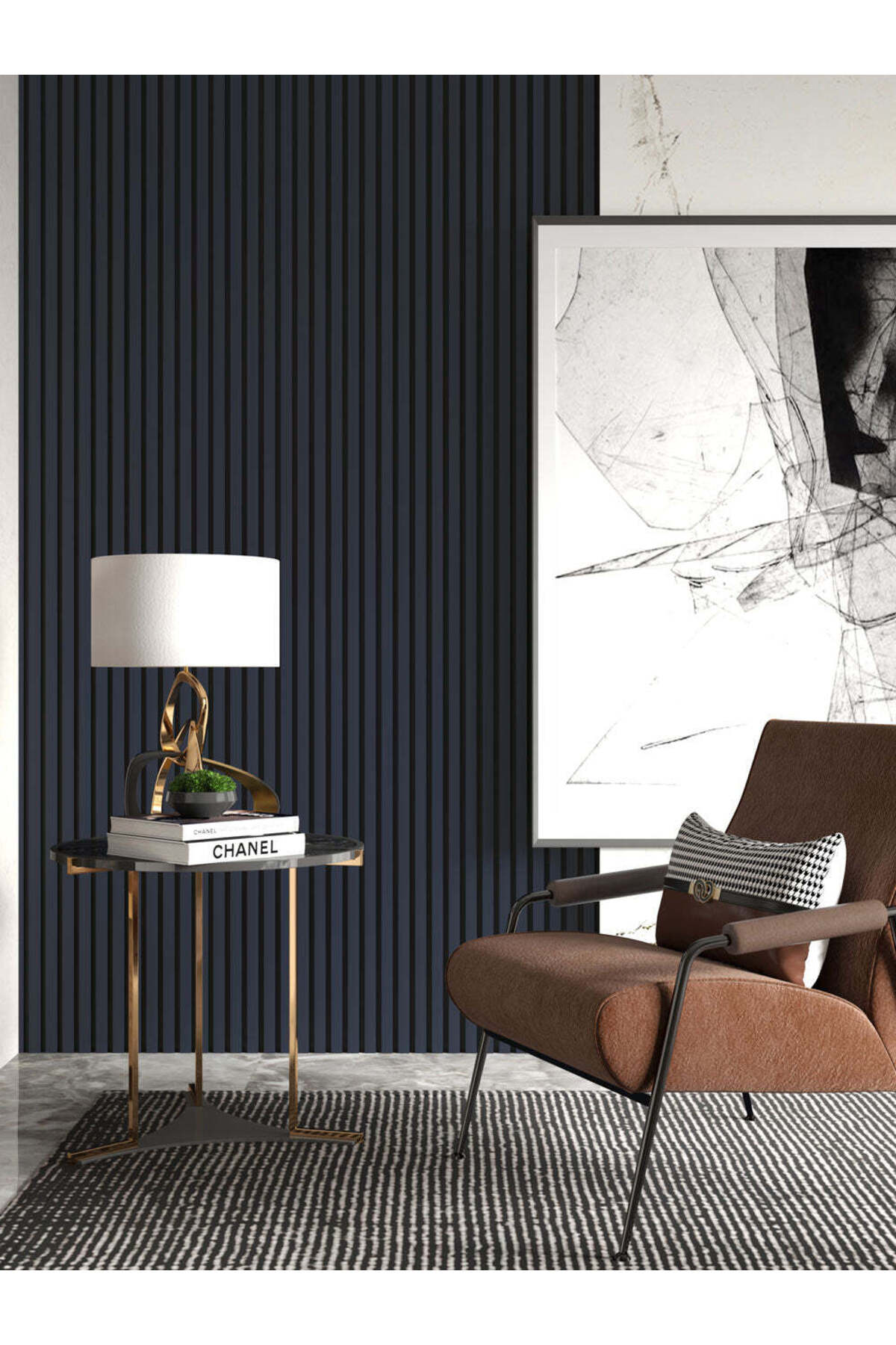 Vera 60x275 Cm Antrasitgri Plus Akustik Duvar Paneli / Mdf /4 Mm Keçe/ 9mm Çıta