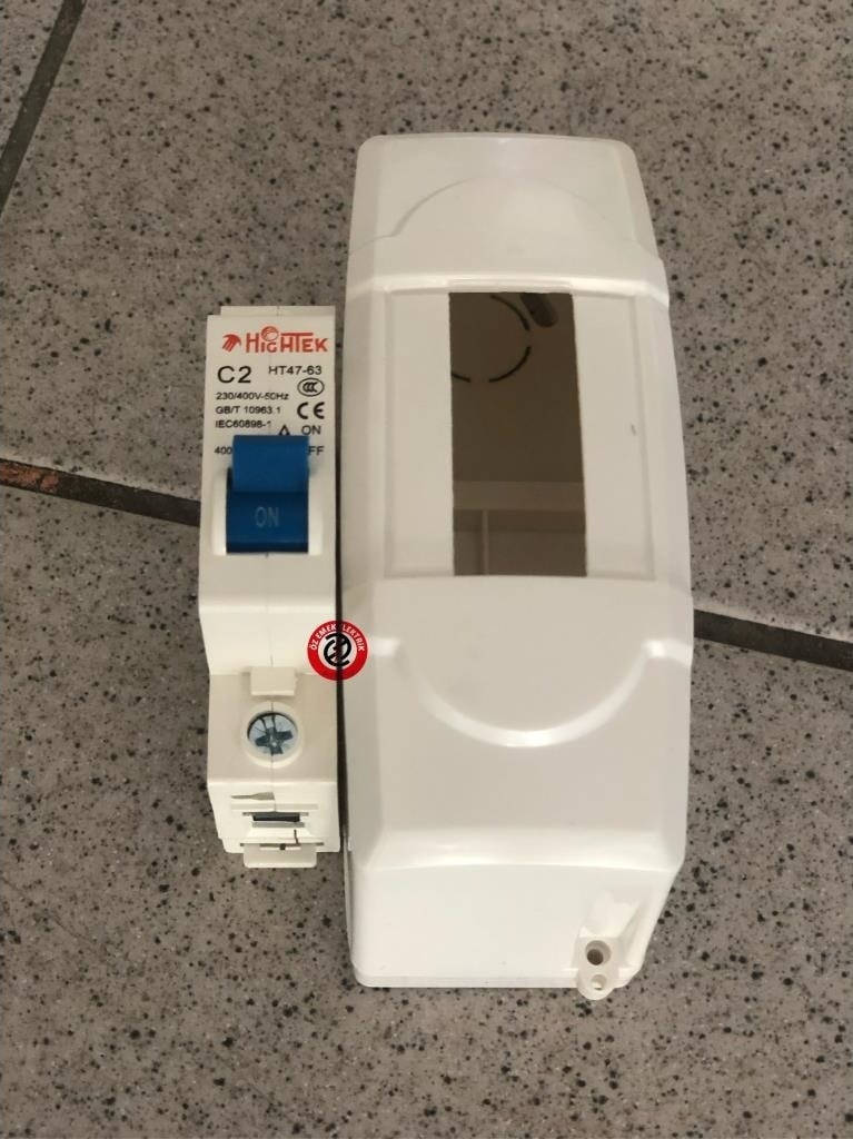 Hıghtek 2 Amper C Tipi Kombi Siğortası Otomat + Tekli Sigorta Kutusu Kombi Siğortası =(Garanti)=