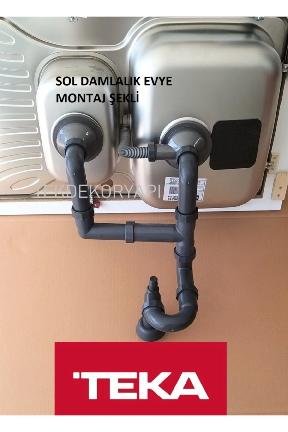 1,5 Göz Taşmalı Evye Sifon Takımı