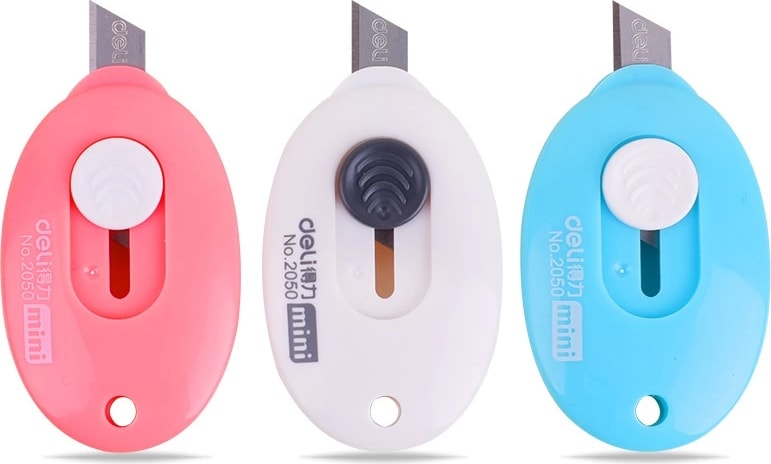 Çelik Bıçaklı Mini Tekli Falçata Maket Bıçağı (4887)