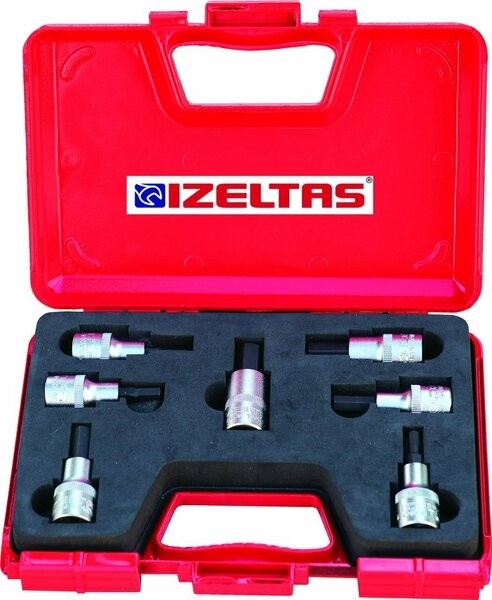 Izeltaş 1/2" Lokmalı Allen Uç Takımı (60 mm, 7 Parça)