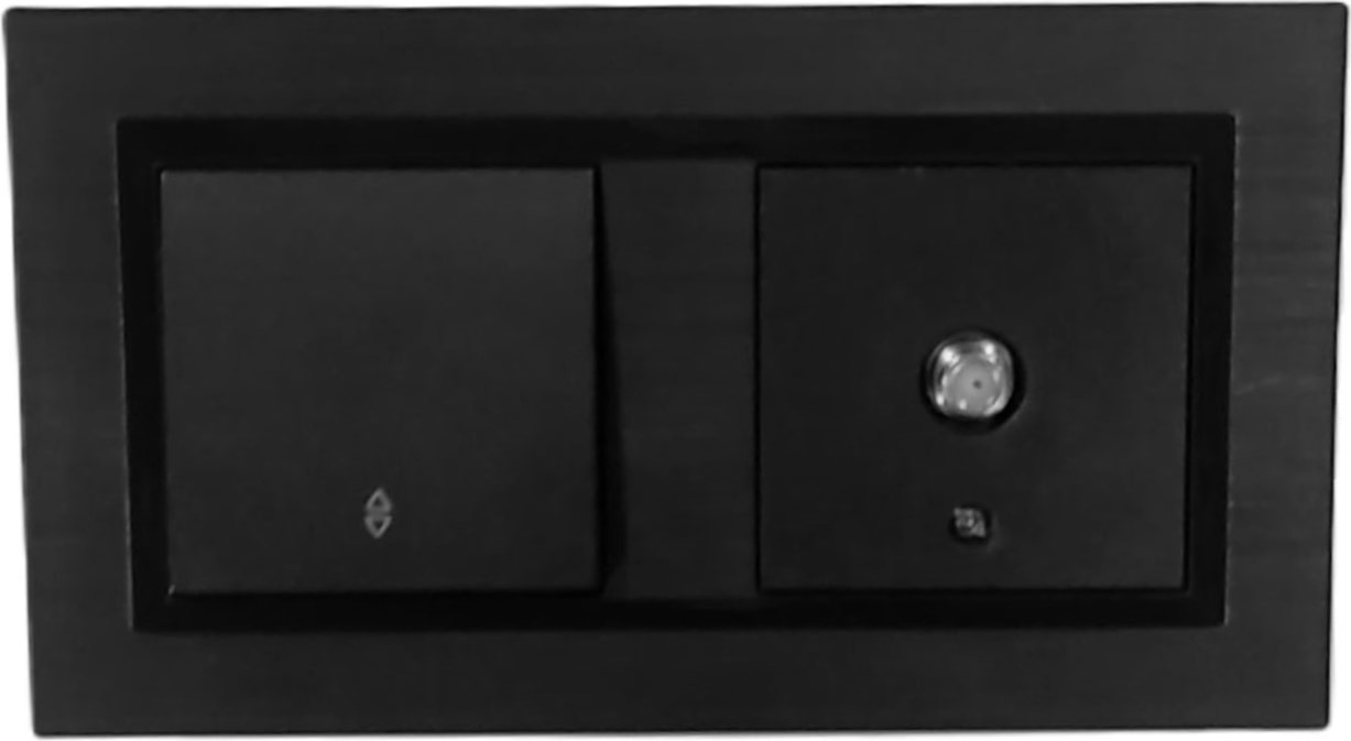 Quantum Siyah Vaviyen+Uydu Tv Televizyon Prizi 2'li Set