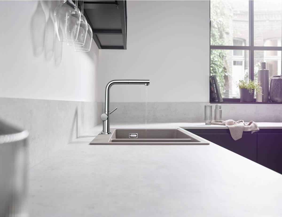 Talis M54 Eviye Bataryası Çekilebilir Gagalı Krom 72809000