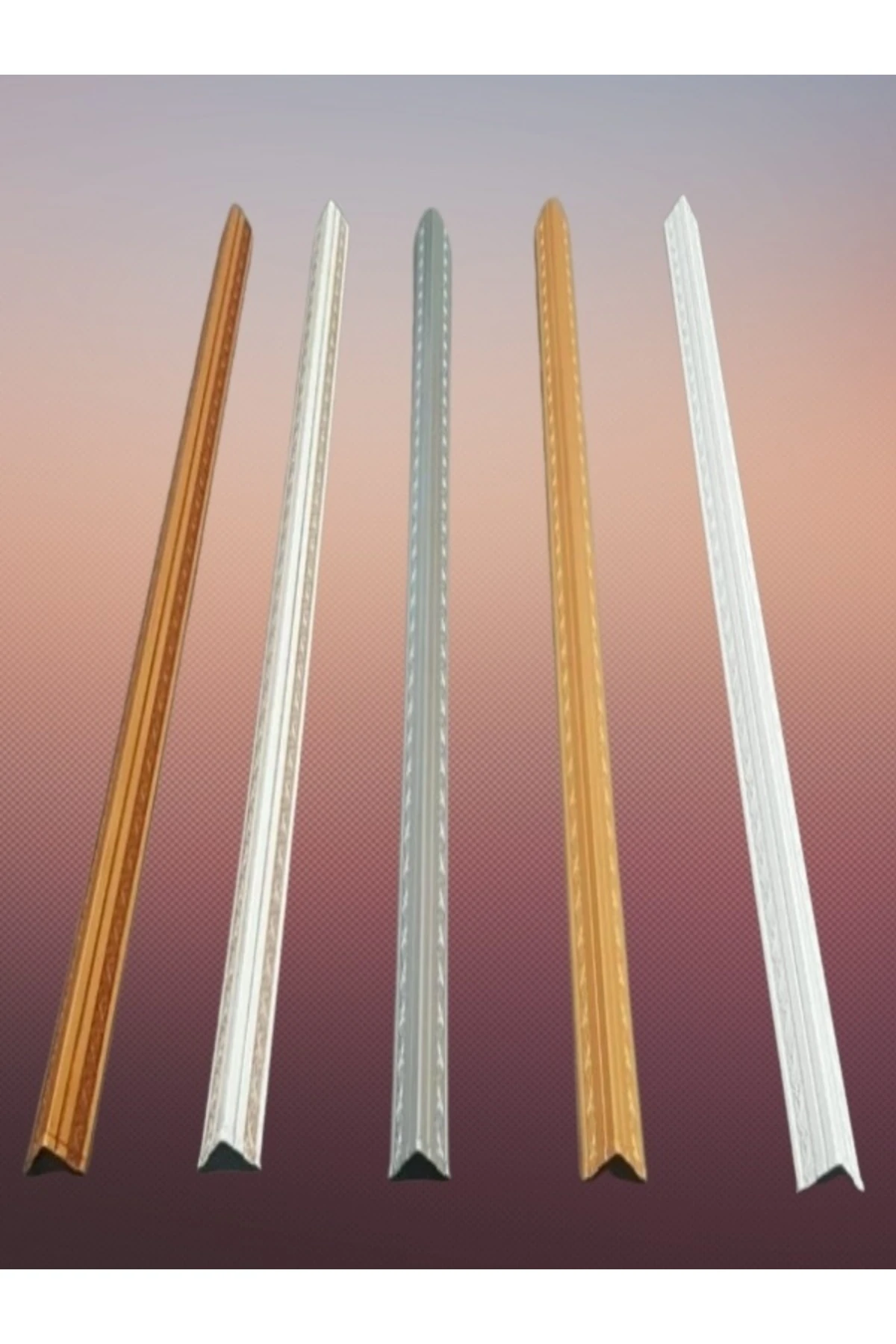 Dekoratif Poliüretan Duvar- Tavan  Köşe Profili Çıtası Bronz Renk (EN:4X4 CM-BOY:100 CM)- Duvar Süsü