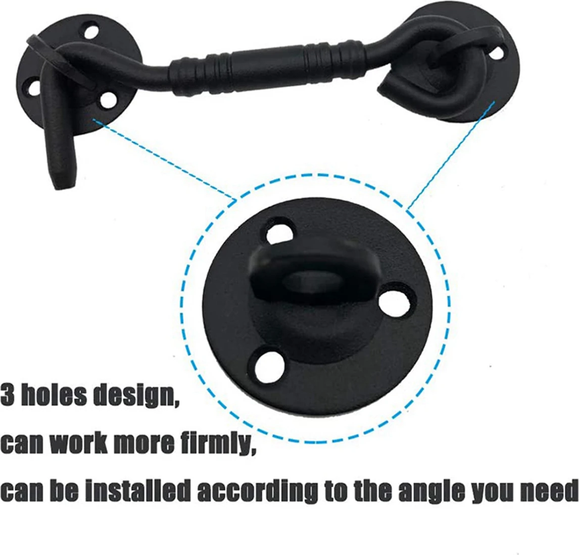 4x Ahır Kapı Kilidi, Montaj Vidaları ile 4 Inç Paslanmaz Çelik Kapı Kancası ve Göz Mandalı, Sürgülü Kapı Için Kapı Kilit Mandalı (Yurt Dışından)