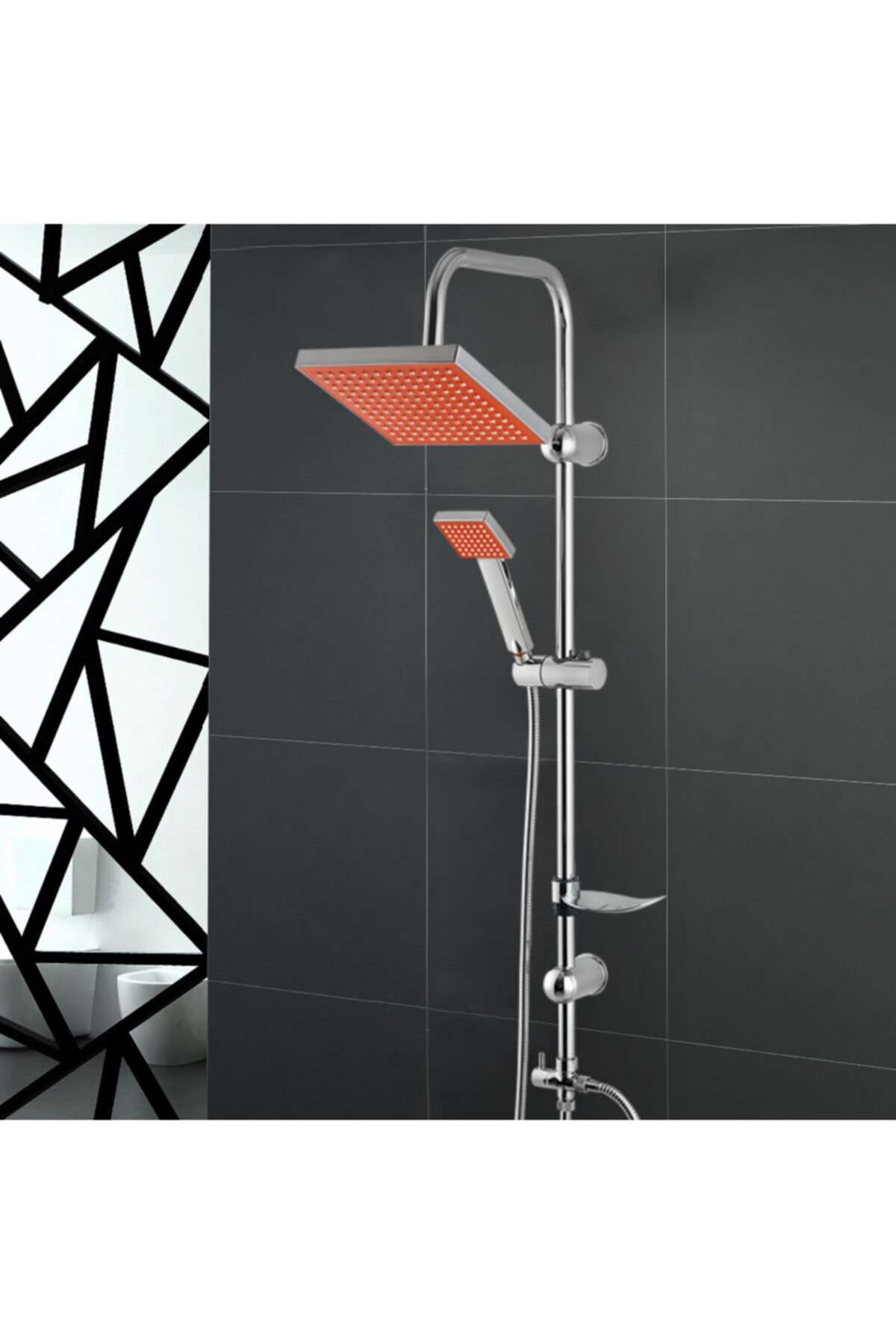 Sempre Orange Robot Yağmurlama Tepe Duş Seti