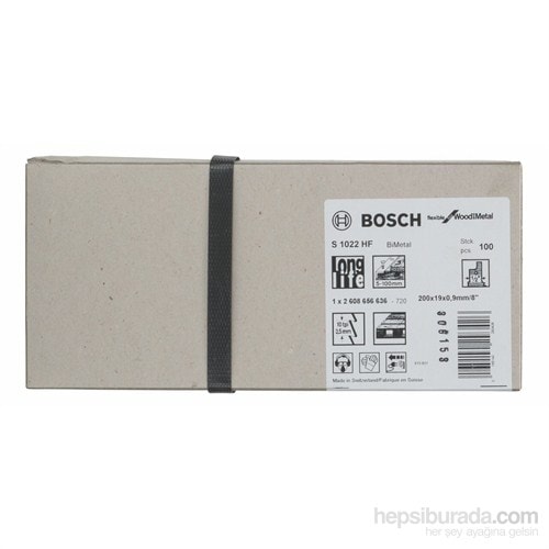 BOSCH - Flexible Serisi Ahşap Ve Metal İçin Tilki Kuyruğu Bıçağı S 1022 Hf - 100'Lü Paket