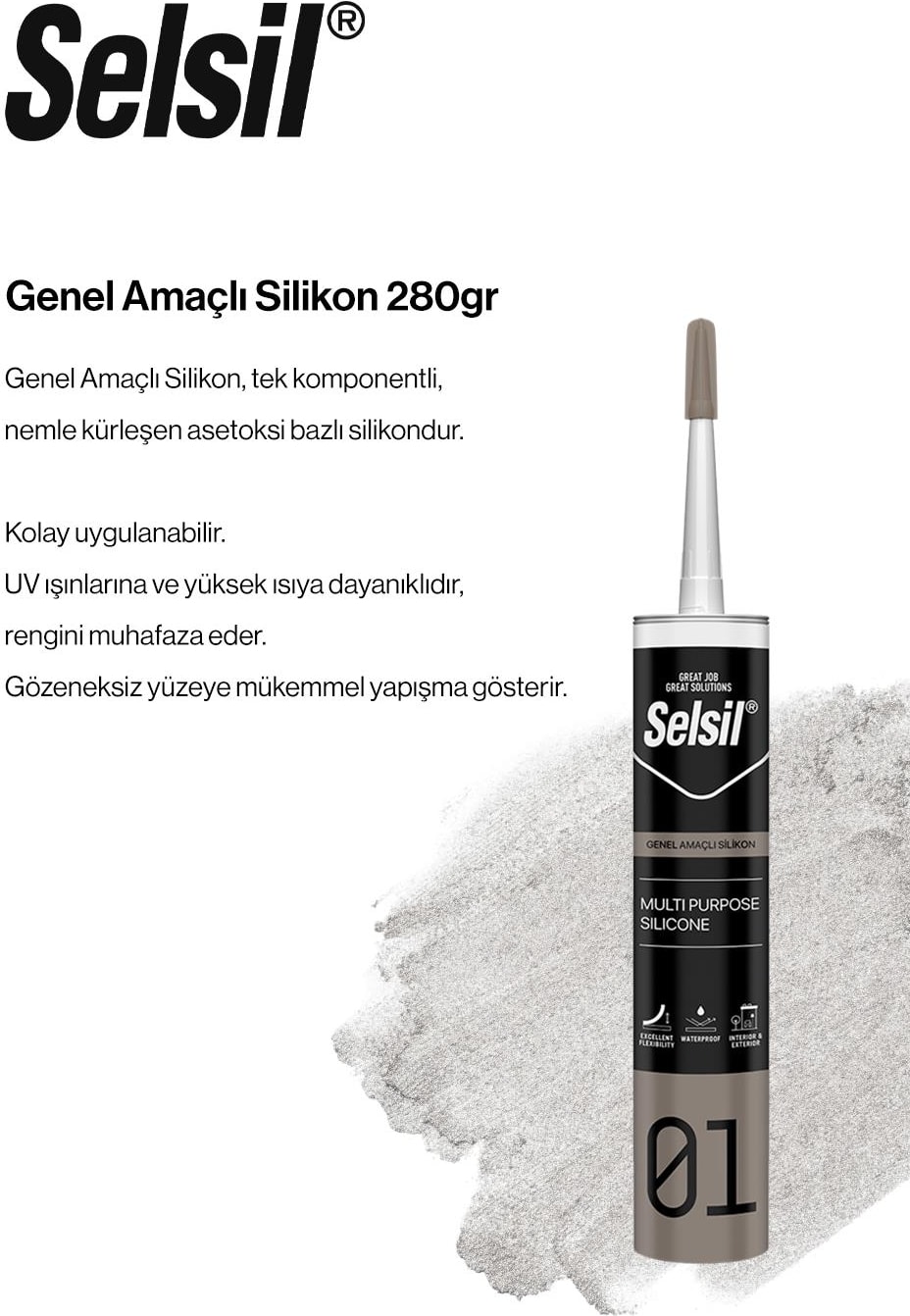 280 gr 36 Al 33 Öde Genel Amaçlı Silikon ve Rosie Pamuk