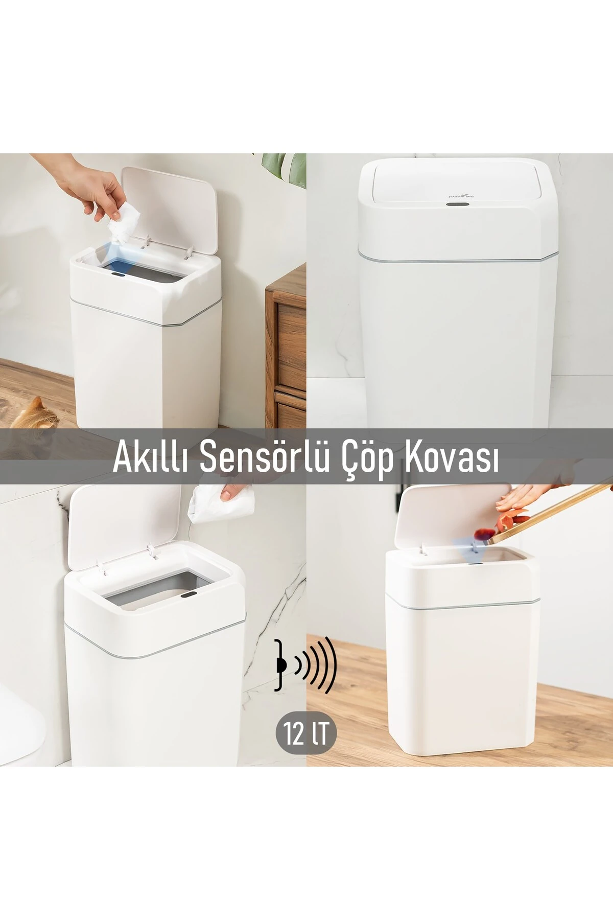 Sensörlü Çöp Kovası 12 Litre