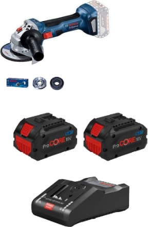 BOSCH Professional GWS180-LI Şarjlı Taşlama + 2 x 8 Ah Akü ve Dolum Cihazı