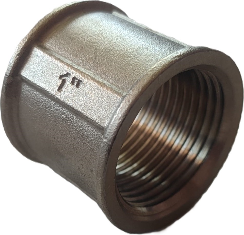 1" DN25 Krom Dişli Manşon - Chrome Plated Brass Female Pipe Fitting