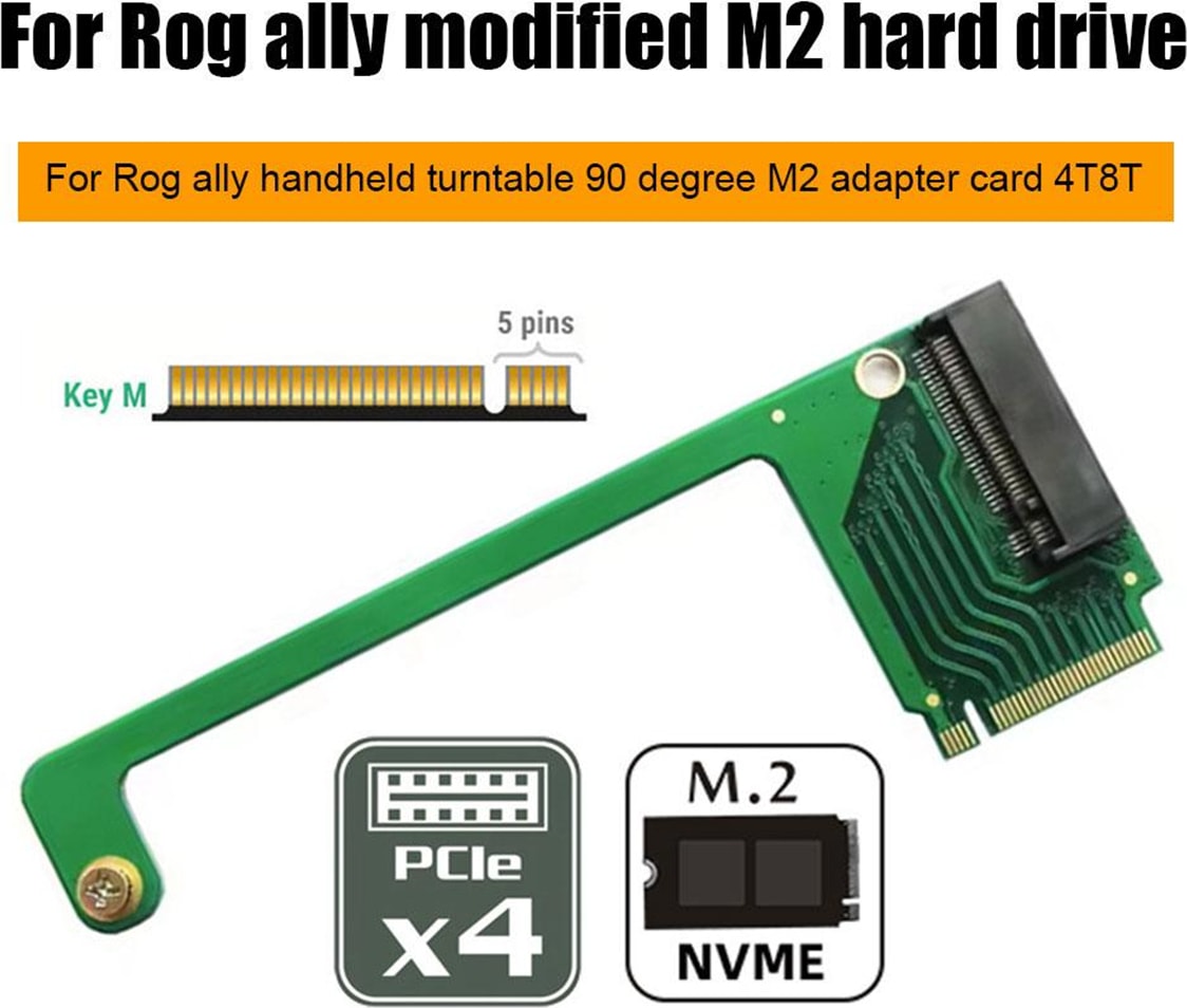Asus Rog Ally M.2 NVME Transfer Kartı 2280 PCIe 4.0 Rog Ally Modifiye M2 Sabit Disk Oyun Aksesuarları (Yurt Dışından)