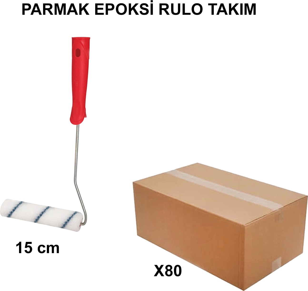 Izmir Fırça Arge Toptan Parmak Epoksi Rulo Takım 15 cm -80 Adet 013179