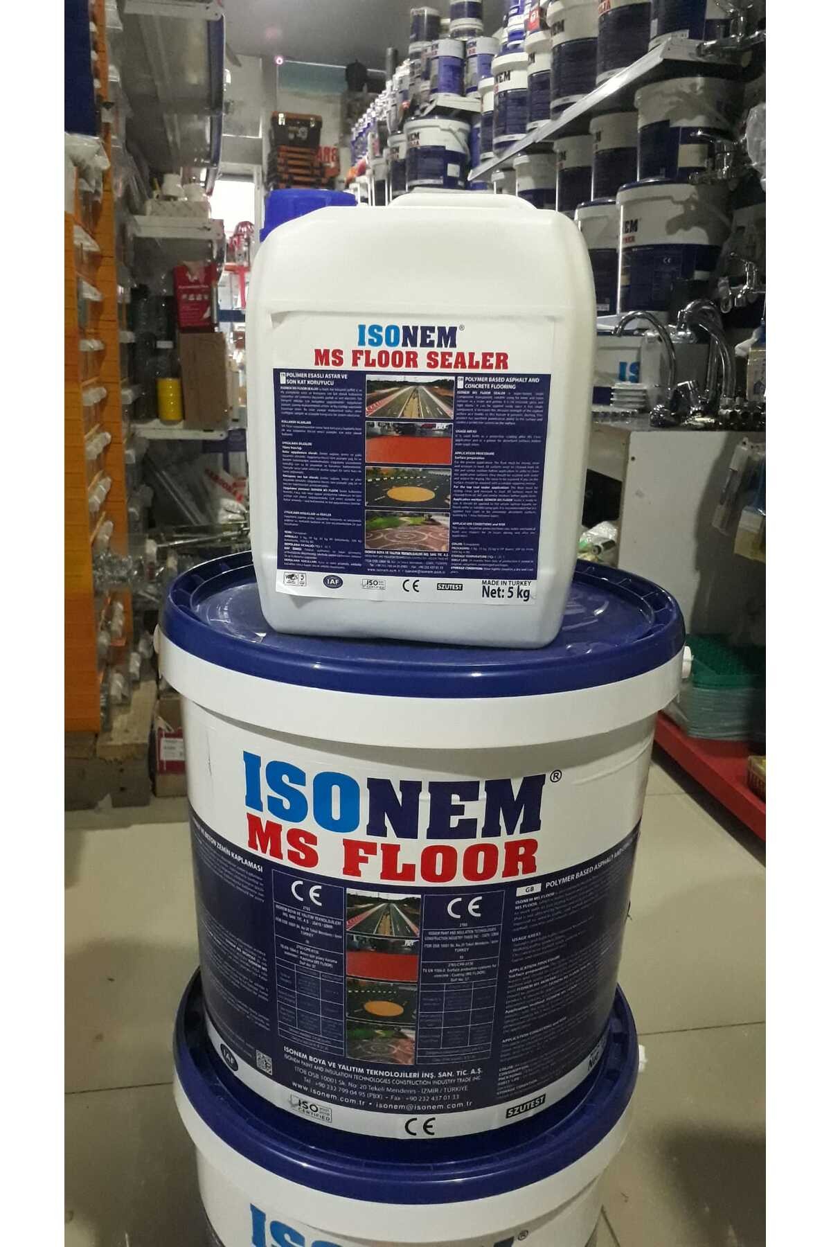 MS FLOOR GRİ RENK 18 KĞ +MS FLOR SEALER+DEKOR RULO 25 CM(1012)