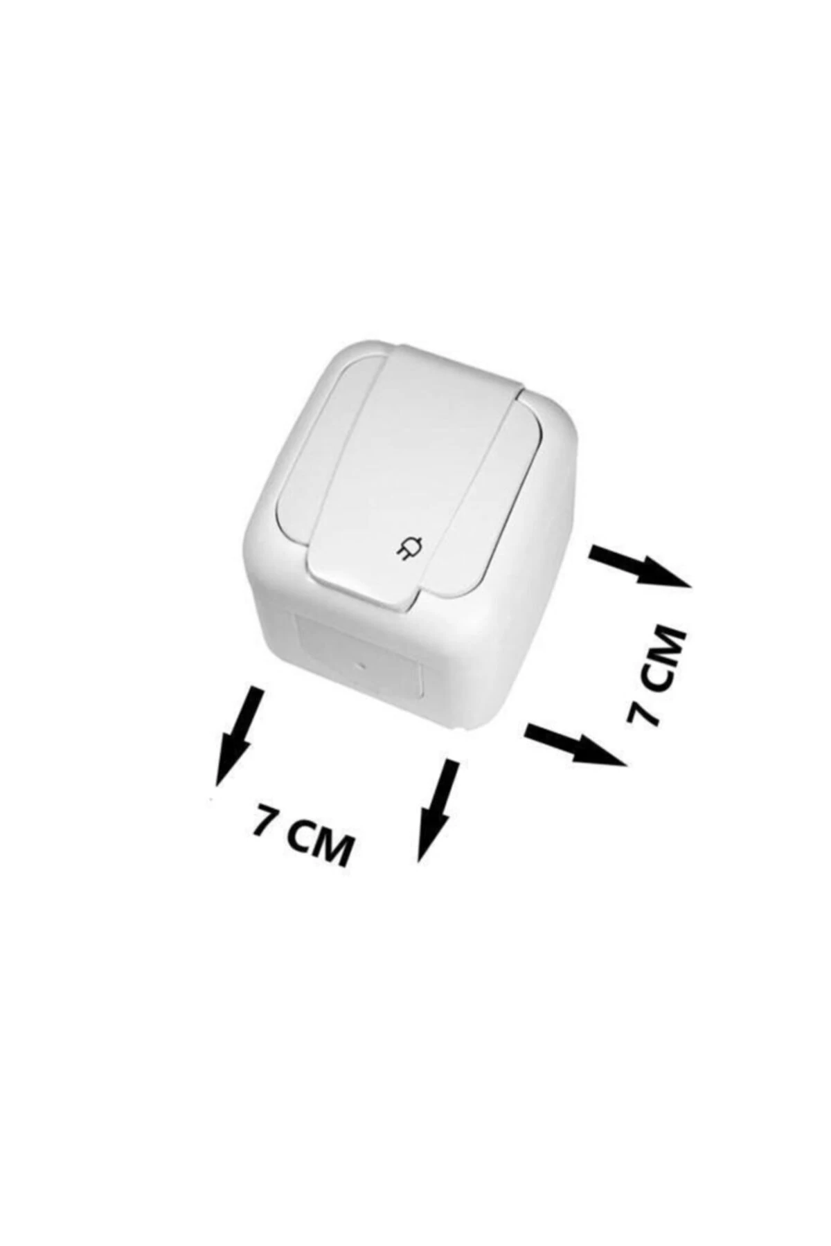 Palmiye Beyaz Nemliyer Topraklı Priz