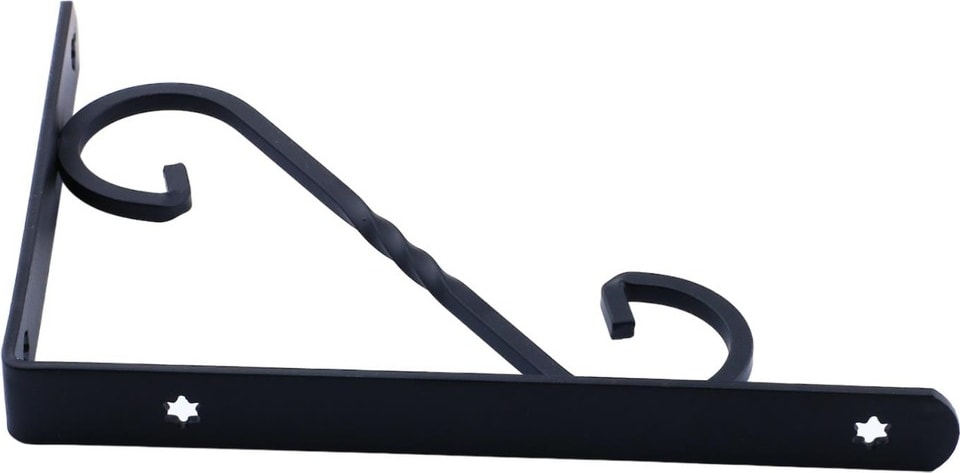 Ba341SY Siyah Ferforje Raf Altı 115x155 mm - 4 Adet