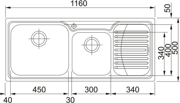 Gax 621 Sağ Damlalıklı Galassia Tezgah Üstü Inox Eviye