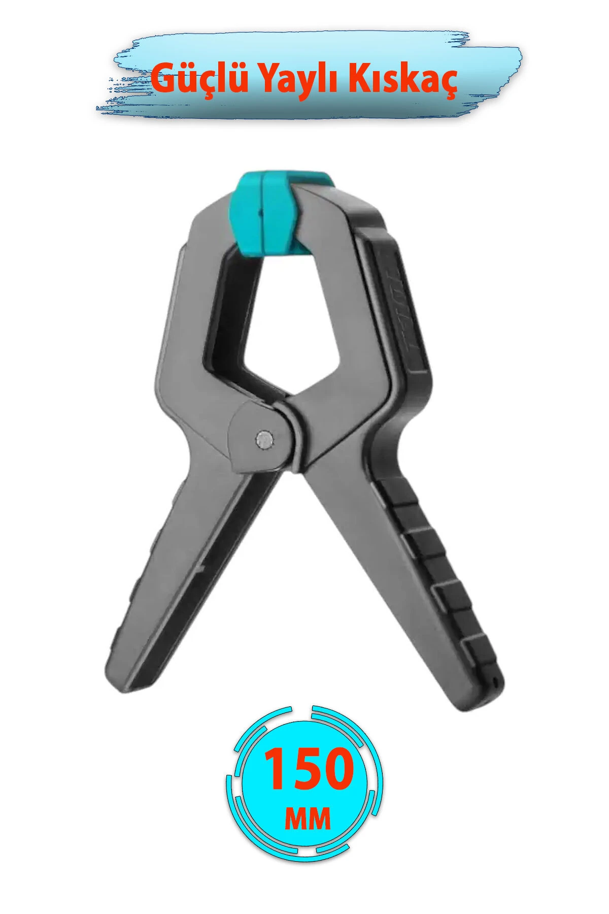 Ergonomik Plastik Tutacaklı Yaylı Kıskaç İşkence 150MM Marangoz ve Atölye Pratik Kullanım