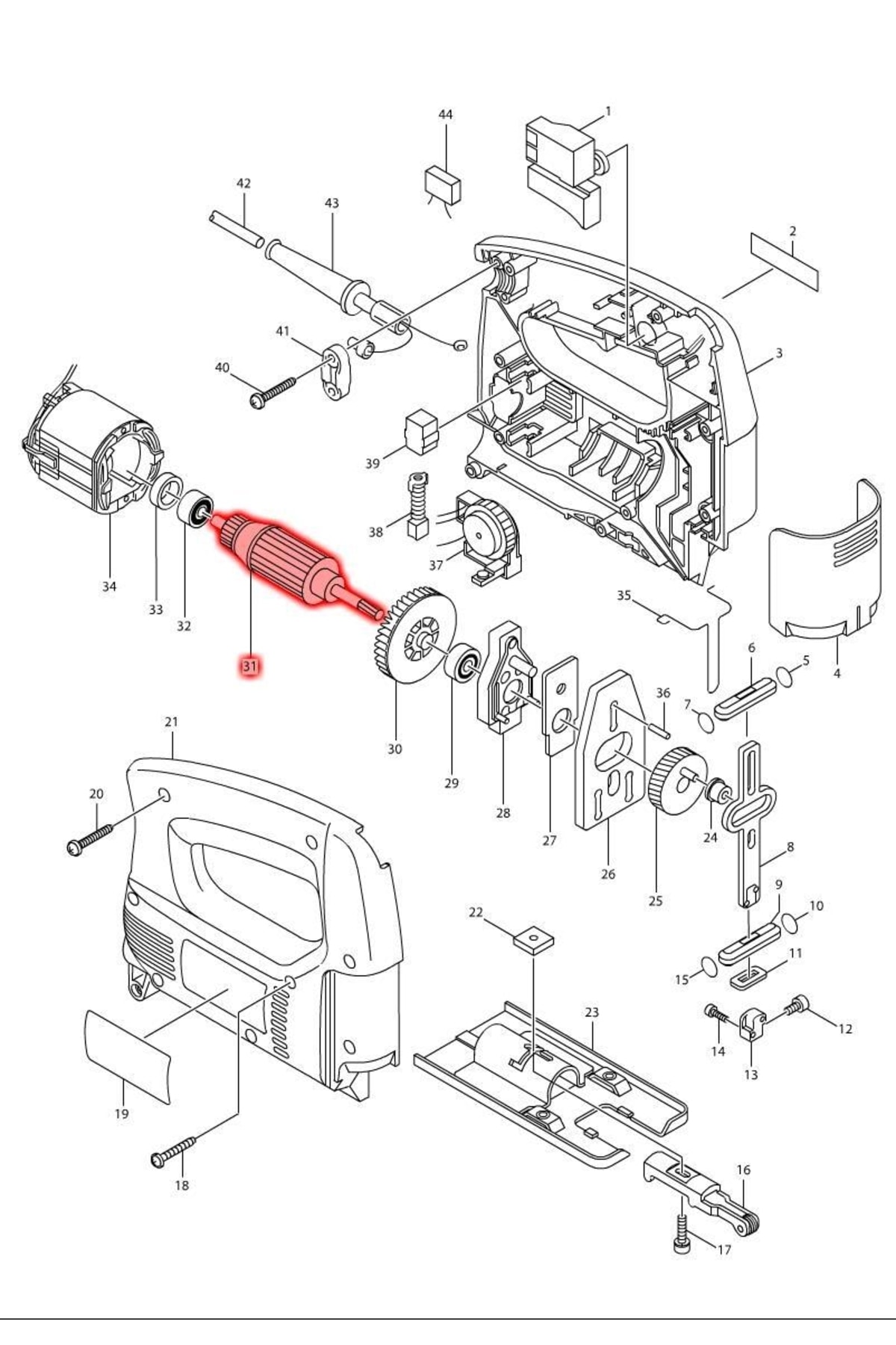 Makita 4323 Endüvi Rotor Kollektör Ürün Kodu 515718-5