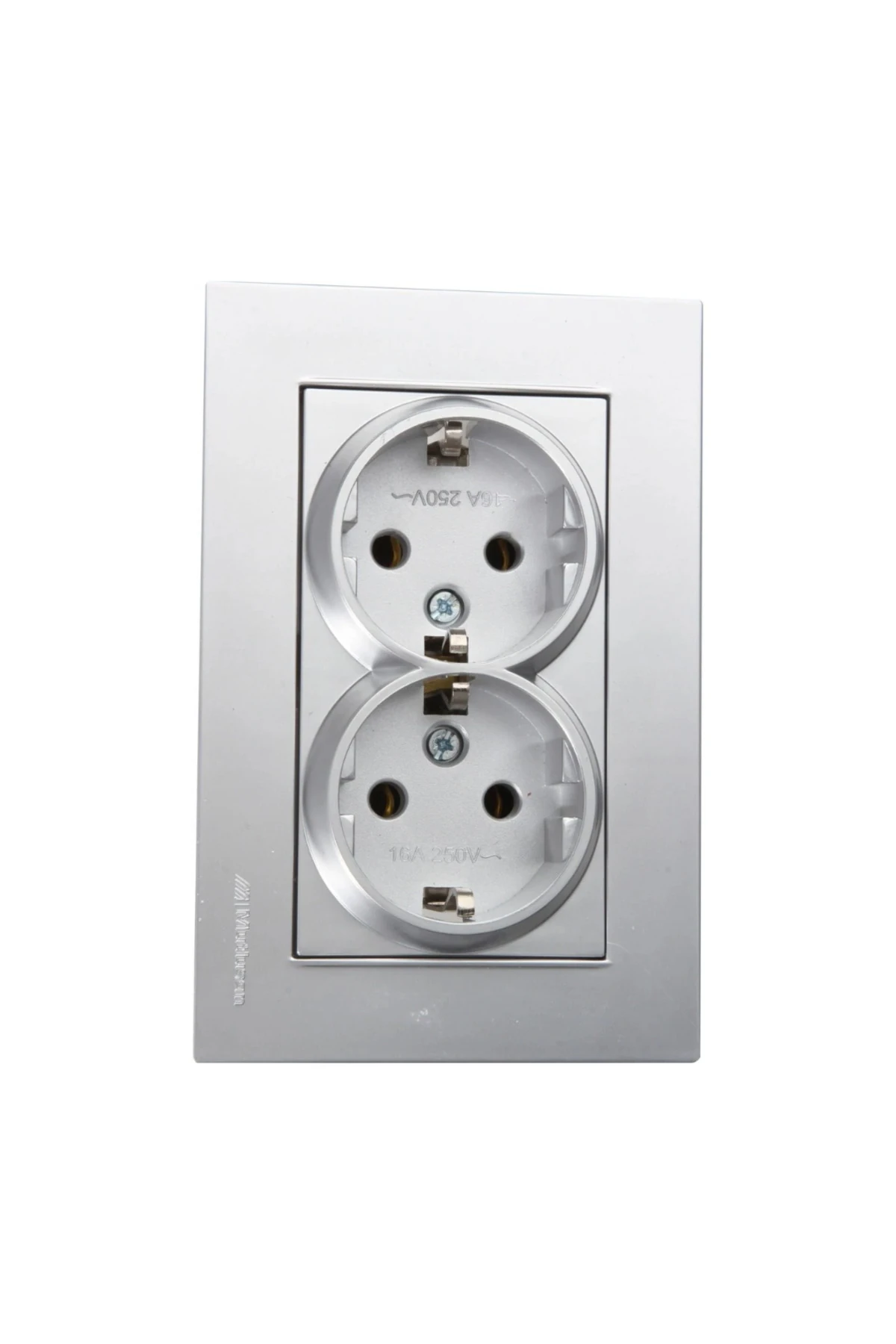 RİTA İKİLİ TOPRAKLI PRİZ İNOX BLİSTERLİ