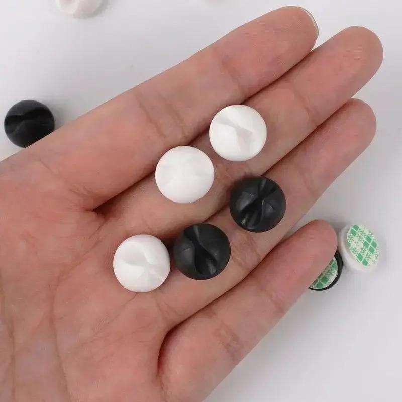 20 Adet Yapışkanlı Kablo Tutucu Sabitleme Düzenleyici Klips Siyah Beyaz Renk