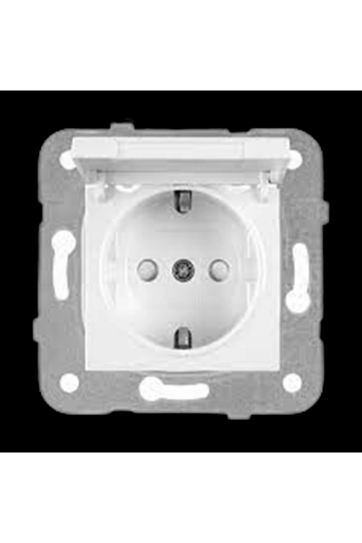 KARRE / MERIDIAN BEYAZ KAPAKLI TOPRAKLI PRİZ ÇOCUK KORUMALI