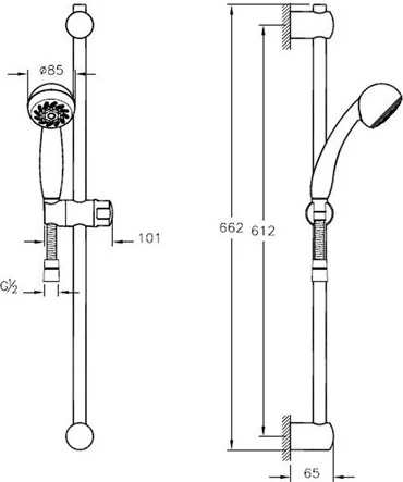 Sürgülü El Duşu Takımı 3 Fonksiyonlu A45502