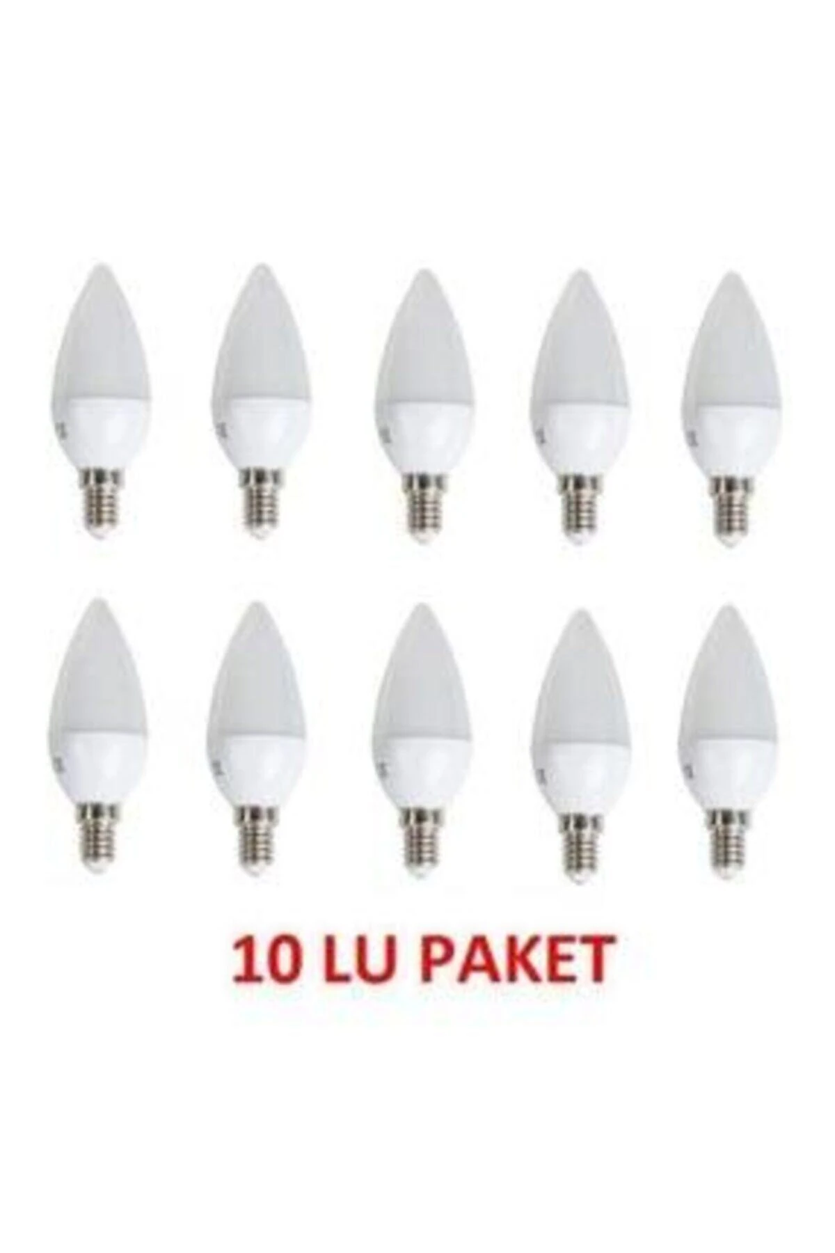10 Adet Ct 4079 7 W Buji Led Ampul Beyaz Işık 6400k E14 Duy