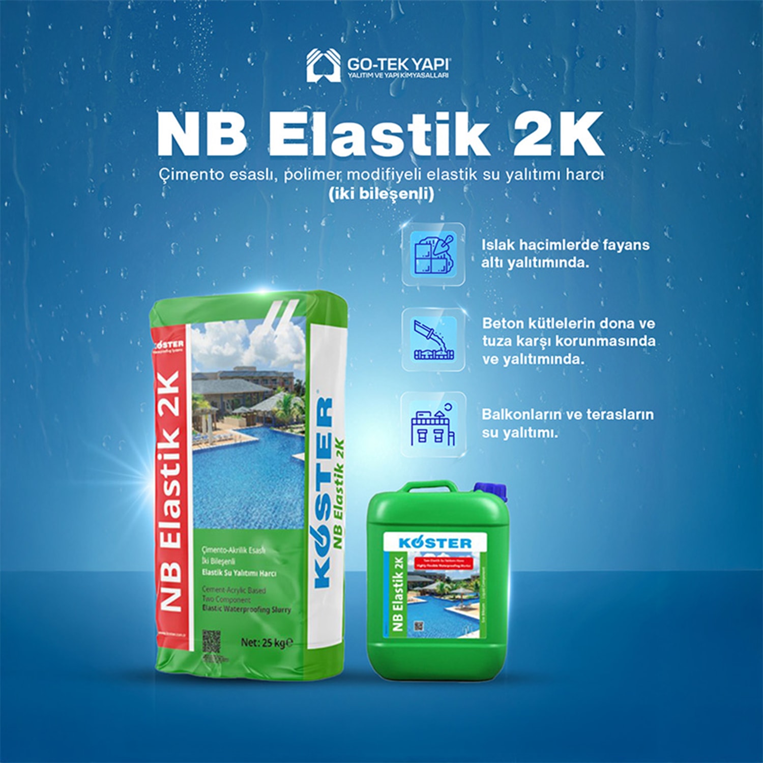 Nb Elastik 2k Su Yalıtımı Harcı 33 Kg
