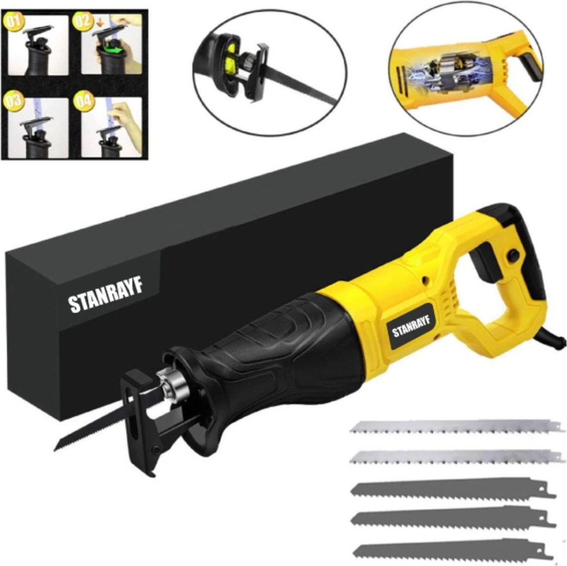 Alman Bakır Sargılı Çelik Şanzıman 9800W Prüzsüz Kemik Kesme Tilki Kuyruğu Makinesi 5 Bıçak