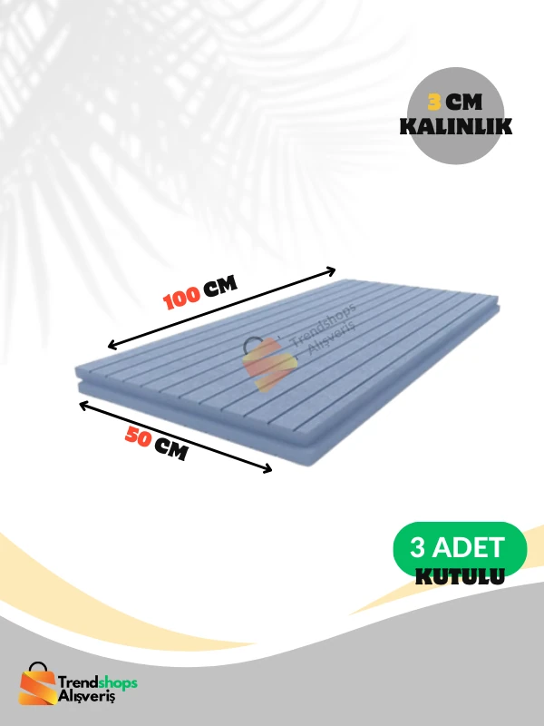 Trendshopsalışveriş 3 Adet 3cm 50X100 Xps Yalıtım Levhası (Oluklu) Kutulu
