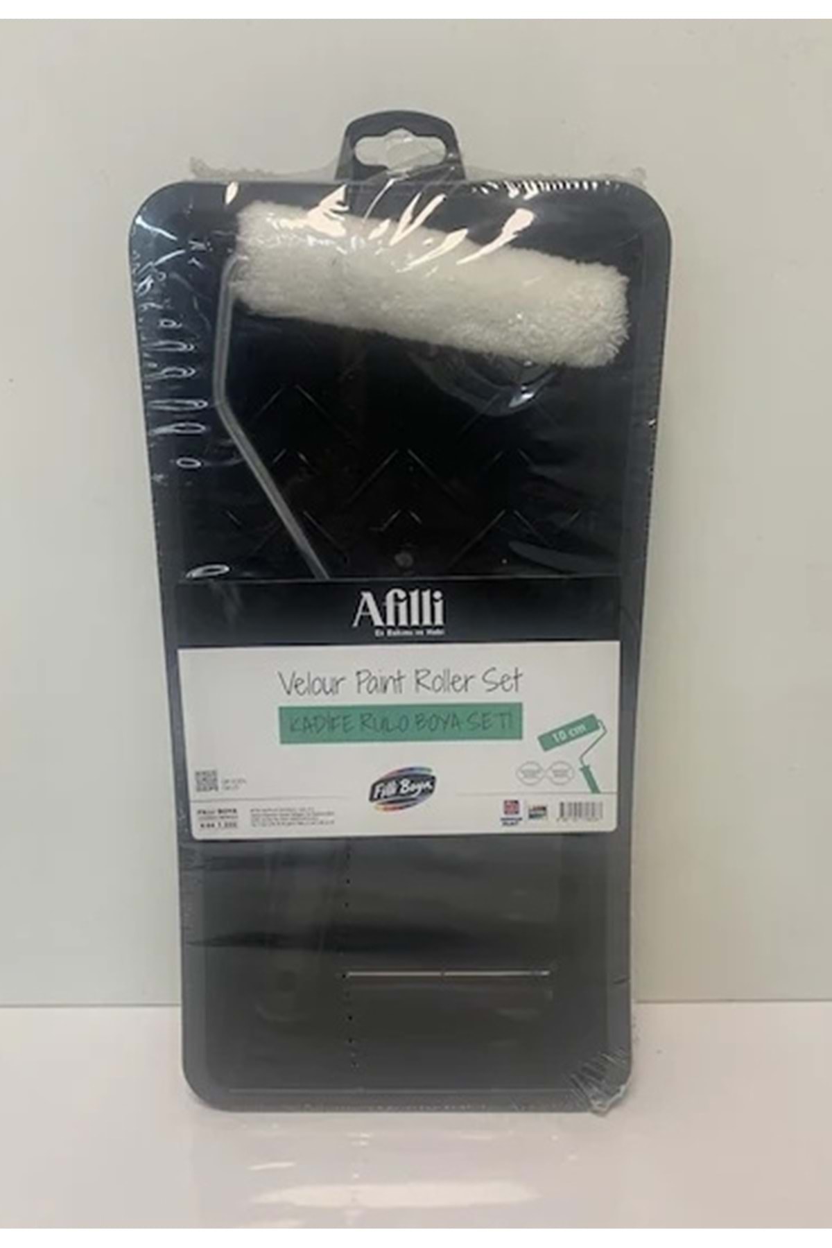 Afilli Kadife Rulo Boya Seti-10 Cm Saplı Rulo Boya Tavası