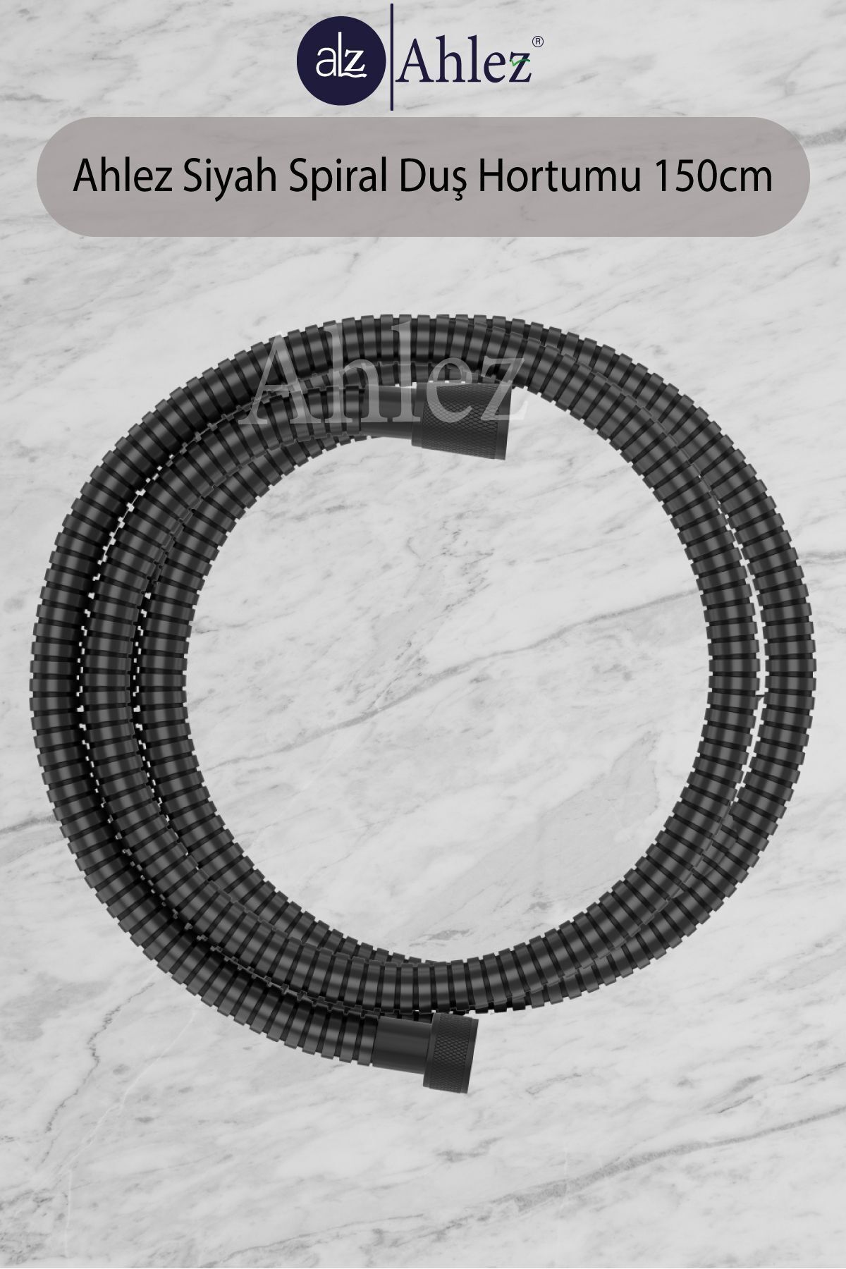 Aqua Kare 3 Fonksiyonlu Duş Başlığı ve Siyah Duş Hortumu 1.5m Duş Seti