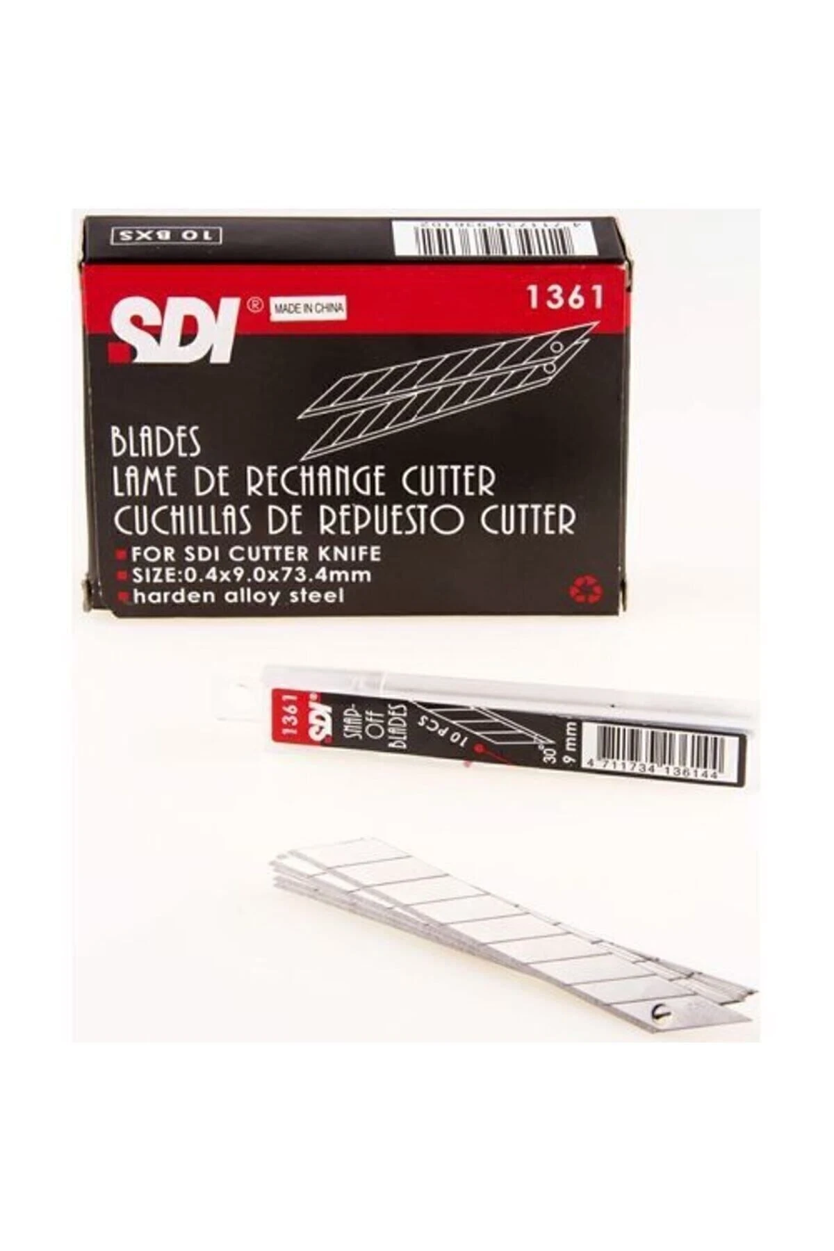 30 Derece Açılı Dar Maket Bıçağı Yedeği 9 Mm 100'lü Paket