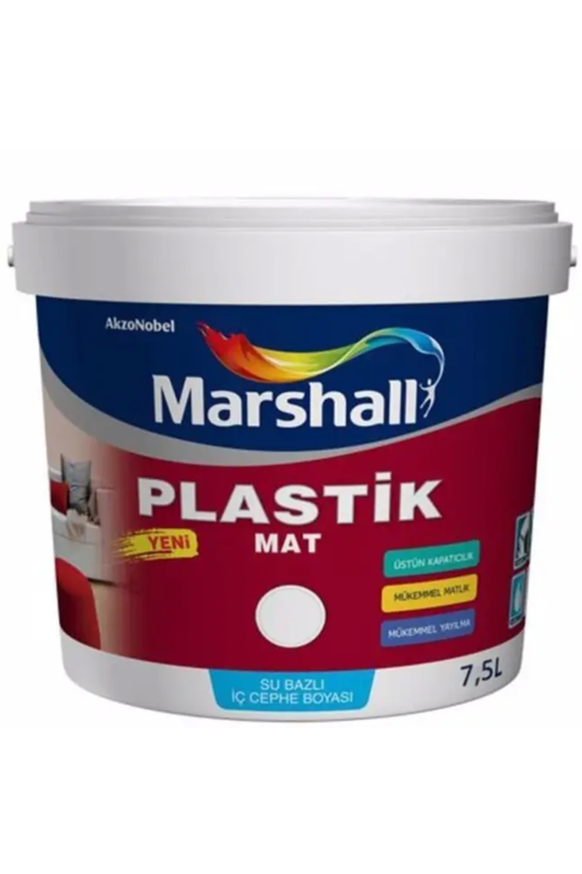 Plastik Mat Silinebilir Iç Cephe Boyası Mor Salkım 7,5 Lt (10 Kg)