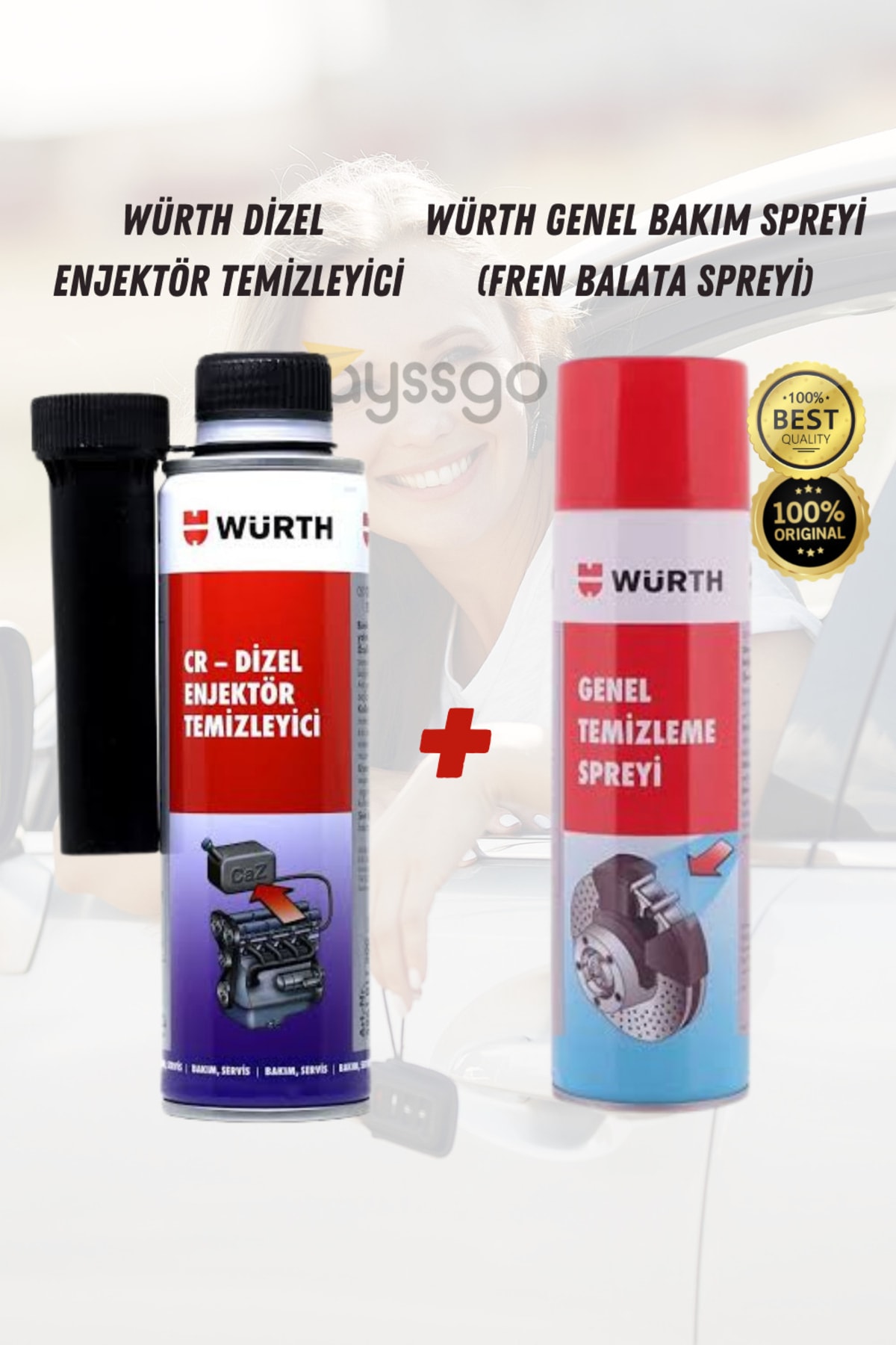 Dizel Enjektör Temizleyici + Fren Balata Temizleme Spreyi