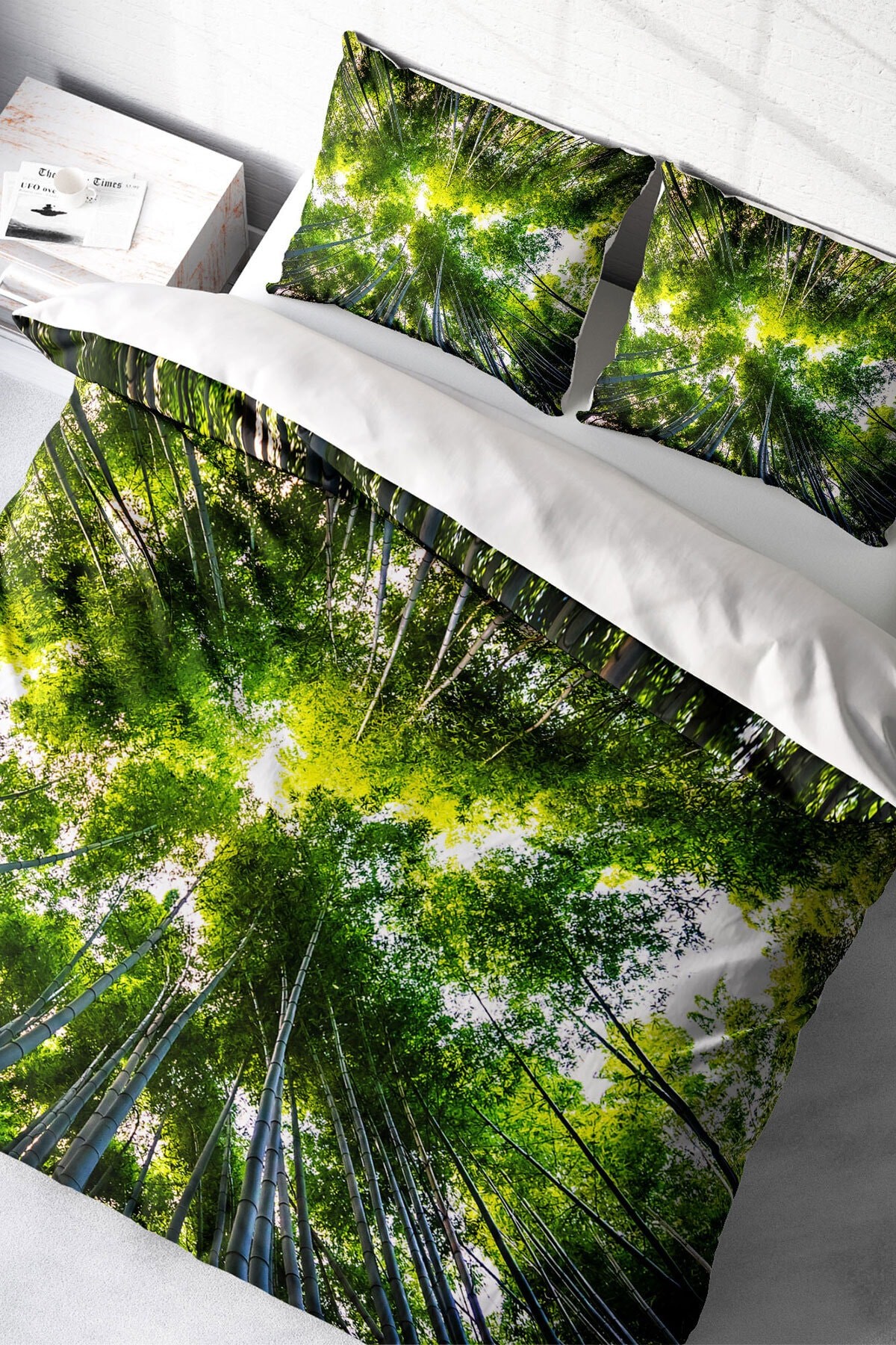 Kıng Sıze Forest 1 Naturel Çift Kişilik Nevresim Takımı 220x240cm