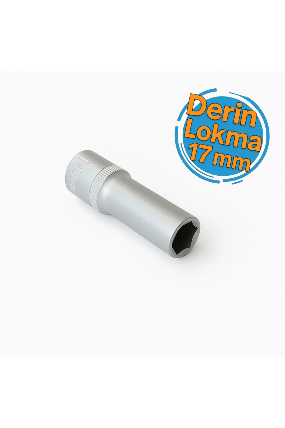 1/2'' Altı Köşe Derin Lokma Anahtar 17 mm