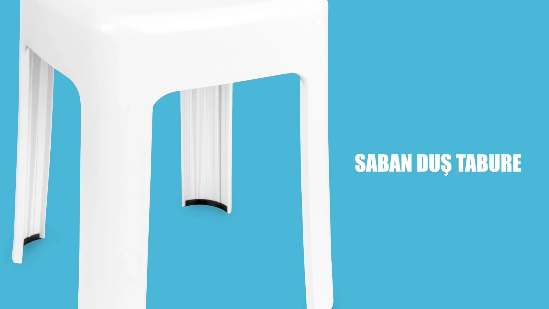 Tabure Sağlam Plastik Kırılmaya Dayanıklı Bahçe, Balkon ,Banyo Beyaz