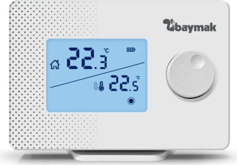 Kablosuz Oda Termostatı - 0,5°C Hassasiyet, Mekanik Kontrol, Logi S, Dijital Ekran ve On/Off Kontrol
