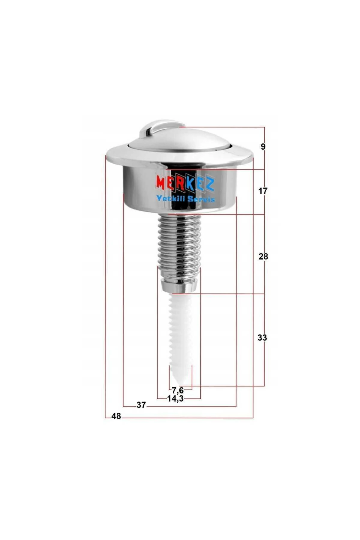 Siamp Ve Serel Uyumlu Klozet Rezervuar Bas Butonu Sifon Basma Düğmesi
