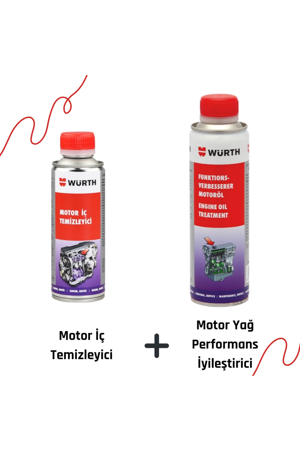 Motor Yağ Performans İyileştirici +  Motor İç Temizleyici